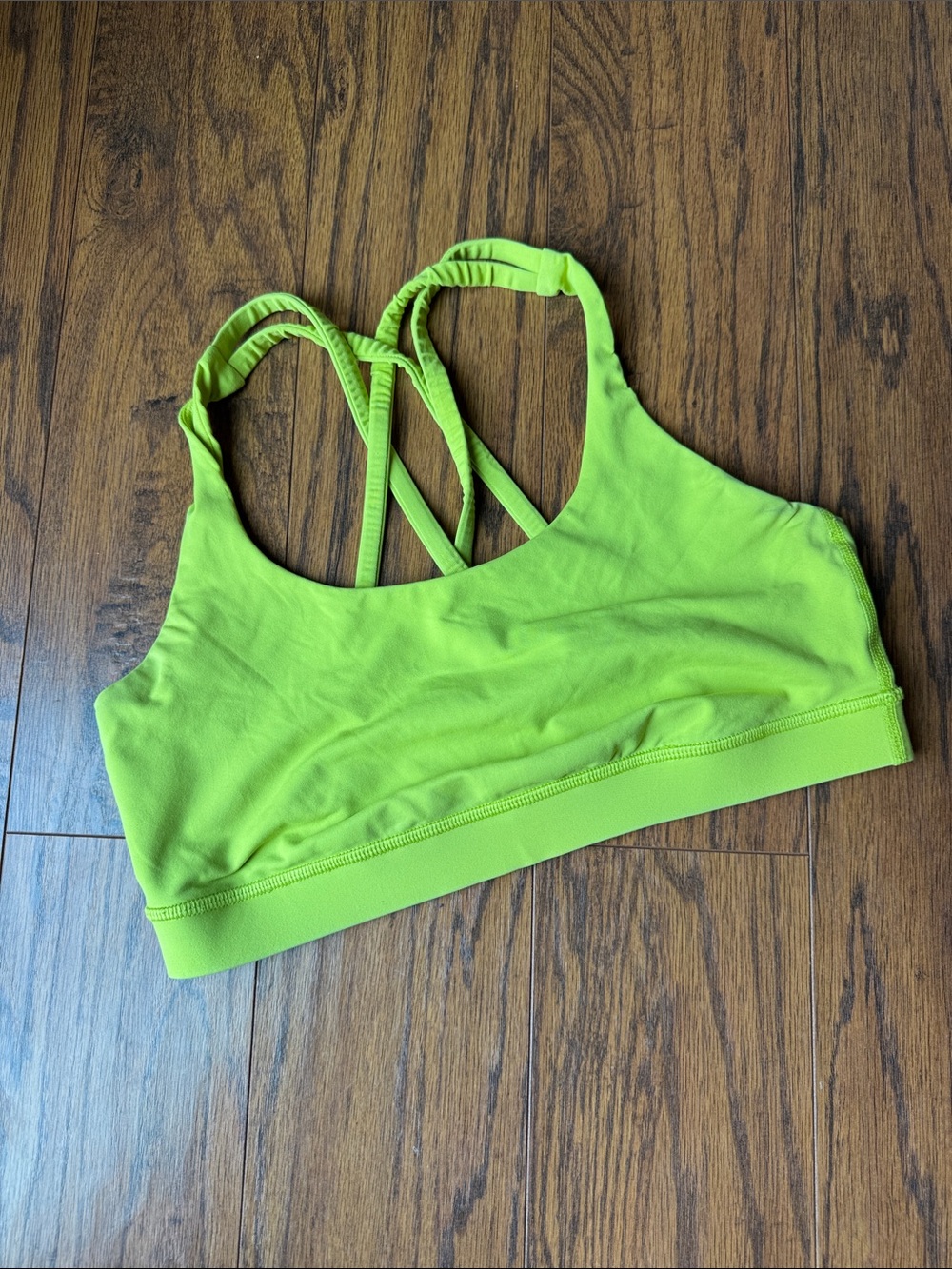 Women's bright yellow/green Strappy Sports Bralette Lululemon